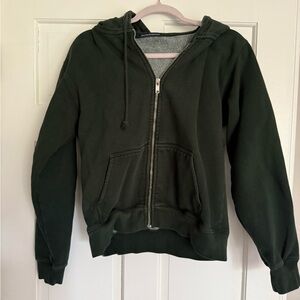 Brandy Melville Dark Green Hoodie Jacket